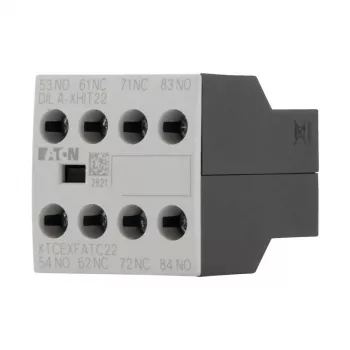 Eaton DILA-XHIT22 palīgkontaktu bloks, 2NO+2NC, priekšējā montāža, skrūvju spailes, melns/balts 101044