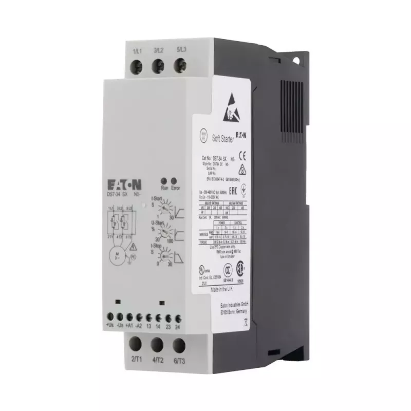 Eaton DS7-342SX032N0-N mīkstās palaišanas ierīce 32 A 200-480 V AC 3 fāžu pelēka 134932