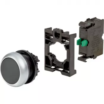 Eaton M22-D-S-K10-BVP uzspiedējpoga, iegremdēta, melna, plastmasas priekšgredzens, 1NO 110933