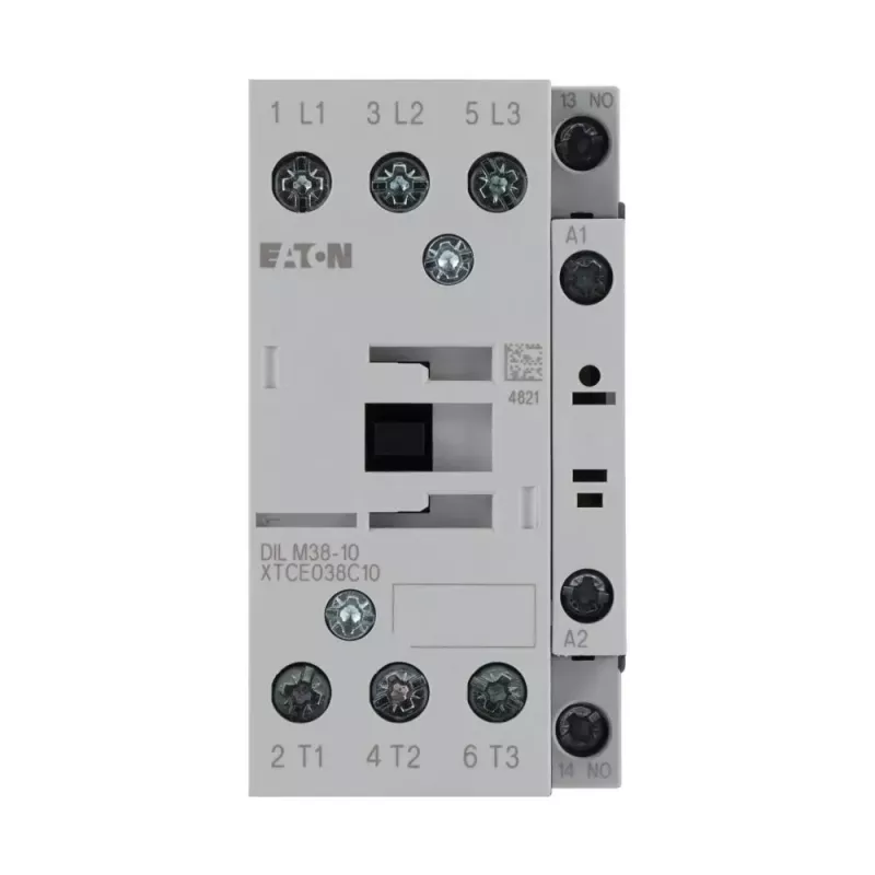 Eaton DILM38-10(RDC24) 3 polu jaudas kontaktors, 38 A AC-3, 24 V DC spole, 1 NO palīgkontakts 112442