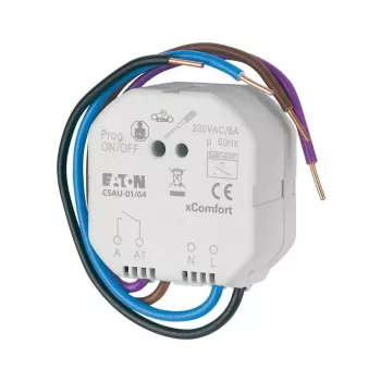 EATON xComfort bezvadu komutācijas izpildmehānisms ar potenciālvienkāršu kontaktu, 1 kanāls, 16A, ierakstāms 121080