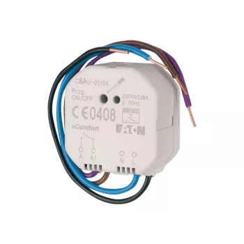 EATON xComfort bezvadu komutācijas izpildmehānisms ar potenciālvienkāršu kontaktu, 1 kanāls, 16A, ierakstāms 121080