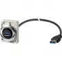 Eaton M30C-FUSB-60 USB 3.0 Type A ligzdas panelis ar 1,5 m kabeli, metāla priekšējais gredzens Y7-187084
