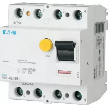 EATON PFIM-63/4/003-G/F Diferenciālās aizsardzības automāts 63A 4-polu 30mA G/F tips 187358