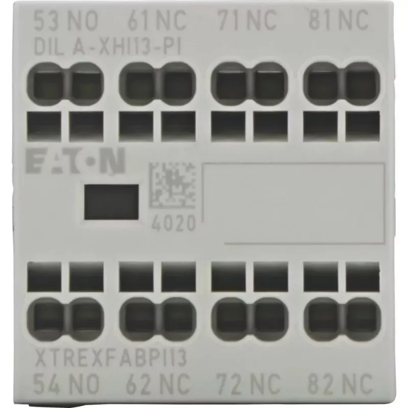 Eaton DILA-XHI13-PI palīgkontaktu bloks, 1NO+3NC, priekšējā montāža, skrūvju spailes 199320