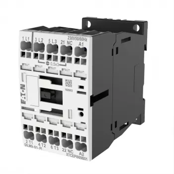 Eaton DILM9-01(24VD) jaudas kontaktors, 3 polu, 9 A, 24 V DC spole 199238