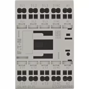 Eaton DILM9-01(24VD) jaudas kontaktors, 3 polu, 9 A, 24 V DC spole 199238