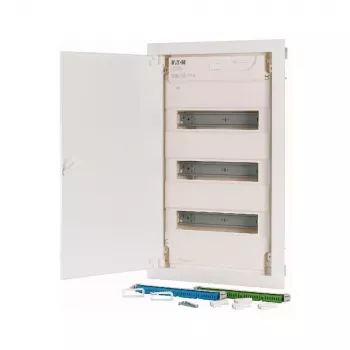 Eaton KLV-36HWP-F virsapmetuma sadales skapis, 3 rindas, 36 moduļi, caurspīdīgas durvis, balts 178810