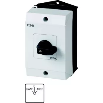 Eaton T0-1-15431/I1 1-pola sviras slēdzis, 20 A, IP65, melns/balts 207070