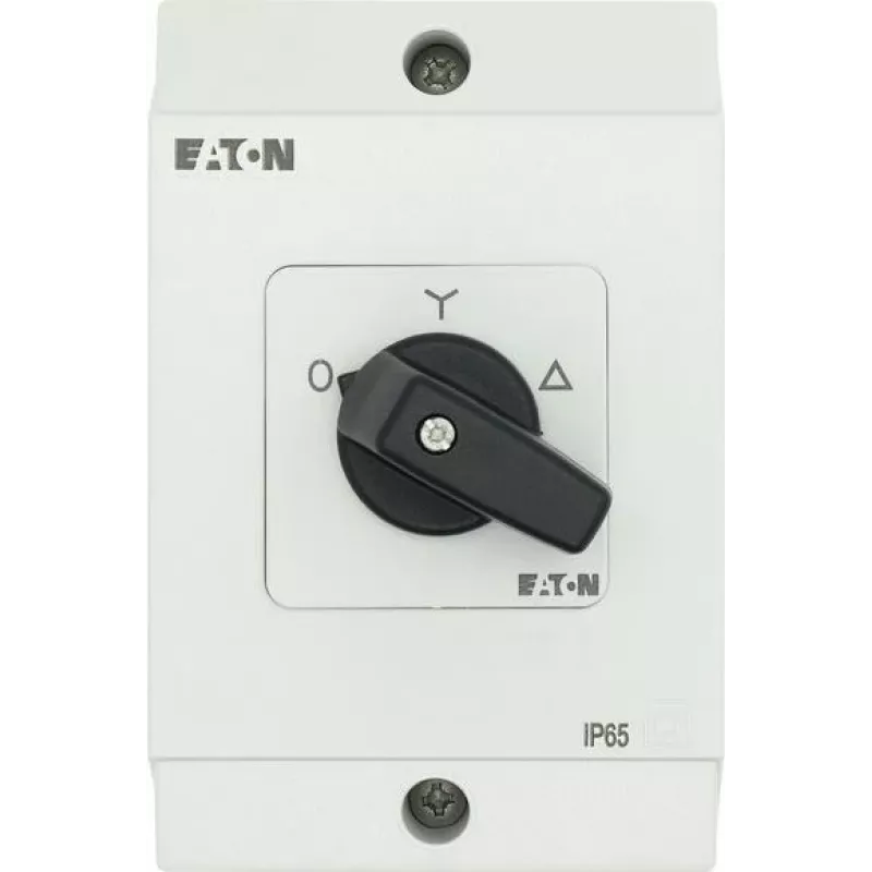 Eaton T0-4-8410/I1 3 polu ON-OFF sviras slēdzis, 20 A, priekšējā montāža, melns/balts 207140