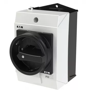Eaton T0-1-8200/I1/SVB-SW 1 pola ON-OFF sviras slēdzis, 20 A, 690 V AC, IP65 priekšpuse, melns/balts 207146