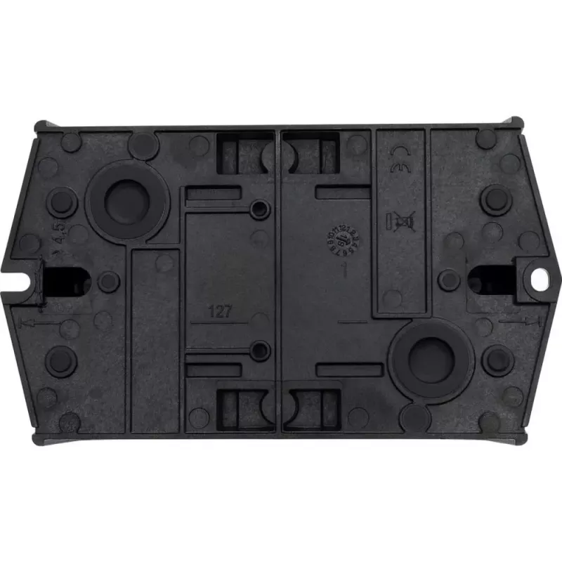 Eaton T0-4-8344/I1/SVB kameru slēdzis, 4-polu, 20 A, 690 V, 3 pozīcijas, priekšējā montāža, melns rokturis 207163