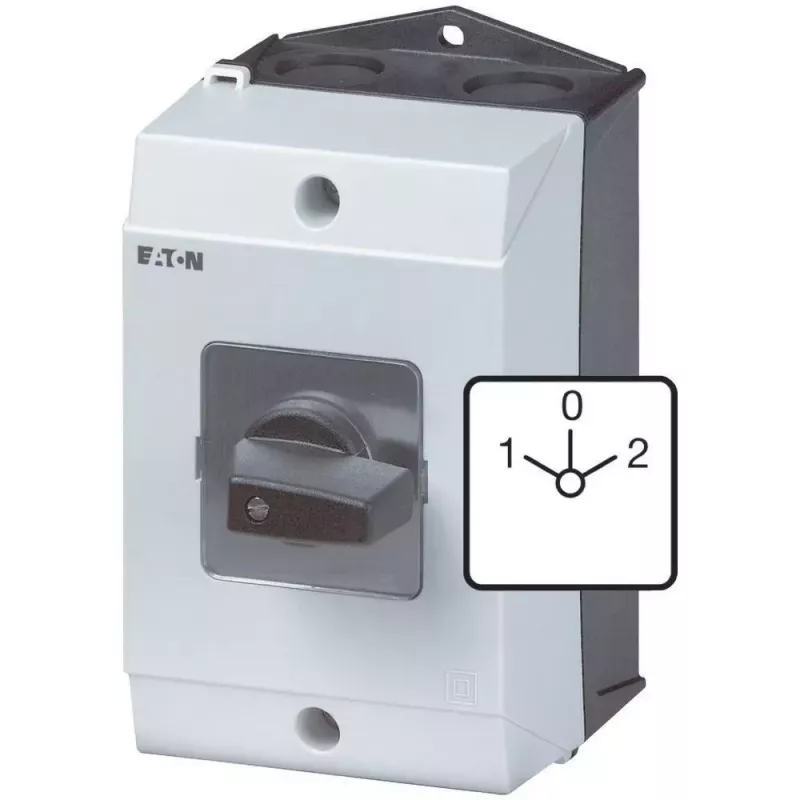 Eaton T3-3-8401/I2 3-polų kumštelinis jungiklis, 32 A, juodas sukimo mygtukas 207188