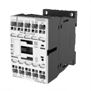 EATON DILM7-01(24VDC) jaudas kontaktors, 3 polu, 400V, 3kW, 1NC, 24VDC, 199228