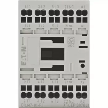 EATON DILM7-01(24VDC) jaudas kontaktors, 3 polu, 400V, 3kW, 1NC, 24VDC, 199228