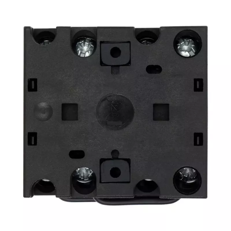 Eaton T0-1-15421/E cam slēdzis, 1-polu, ON-OFF, 20 A, 690 V AC, sviras mehānisms, melns, priekšējais panelis 48x48 mm 095806