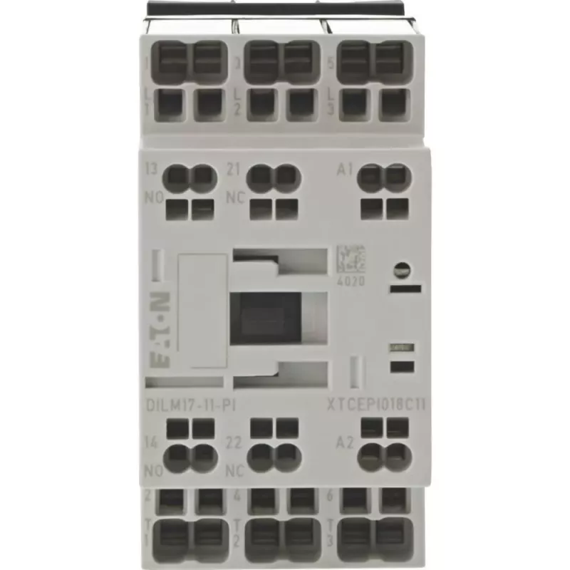 Eaton DILM17-11(RDC24)-PI jaudas kontaktors, 3 NO galvenie kontakti, 24 V DC spole, 17 A 199283