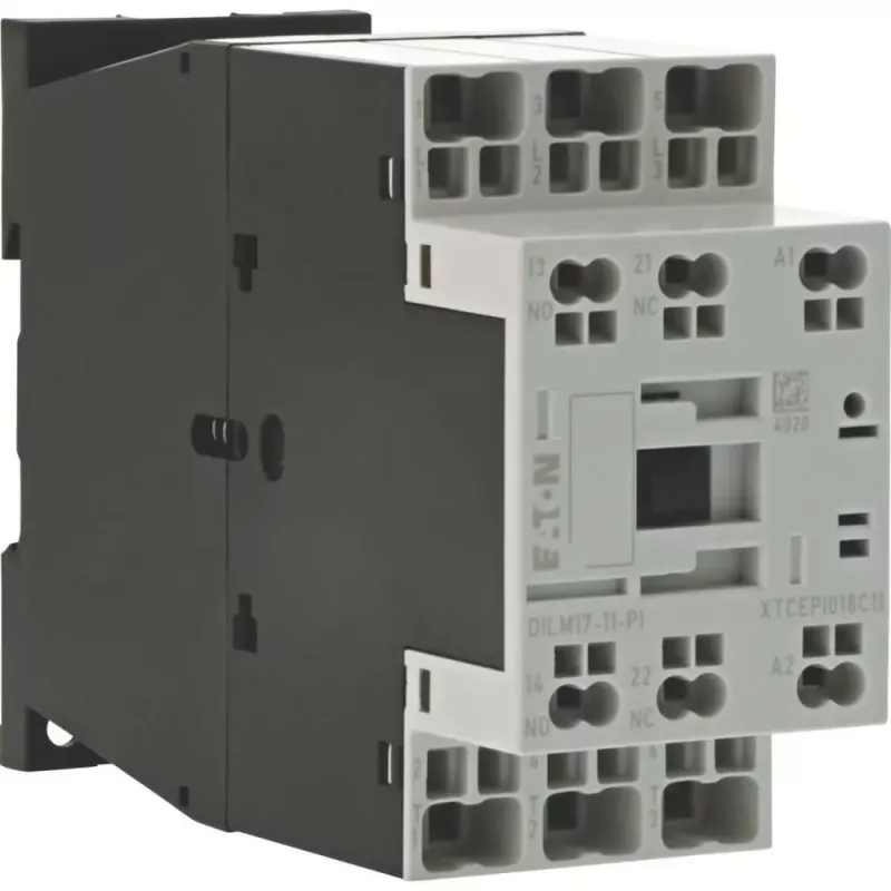 Eaton DILM17-11(RDC24)-PI jaudas kontaktors, 3 NO galvenie kontakti, 24 V DC spole, 17 A 199283