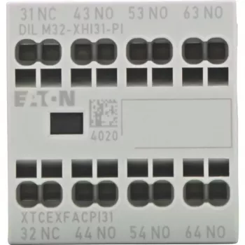 Eaton DILM32-XHI31-PI palīgkontaktu bloks, 3NO+1NC, 4A, skrūvju spailes, priekšējā montāža DILM7-DILM32 kontaktoriem 199312