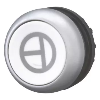 Eaton M22-D-W-X11 Pushbutton Actuator, balts, plastmasas priekšējais gredzens, 22,5 mm, momentānais 101673