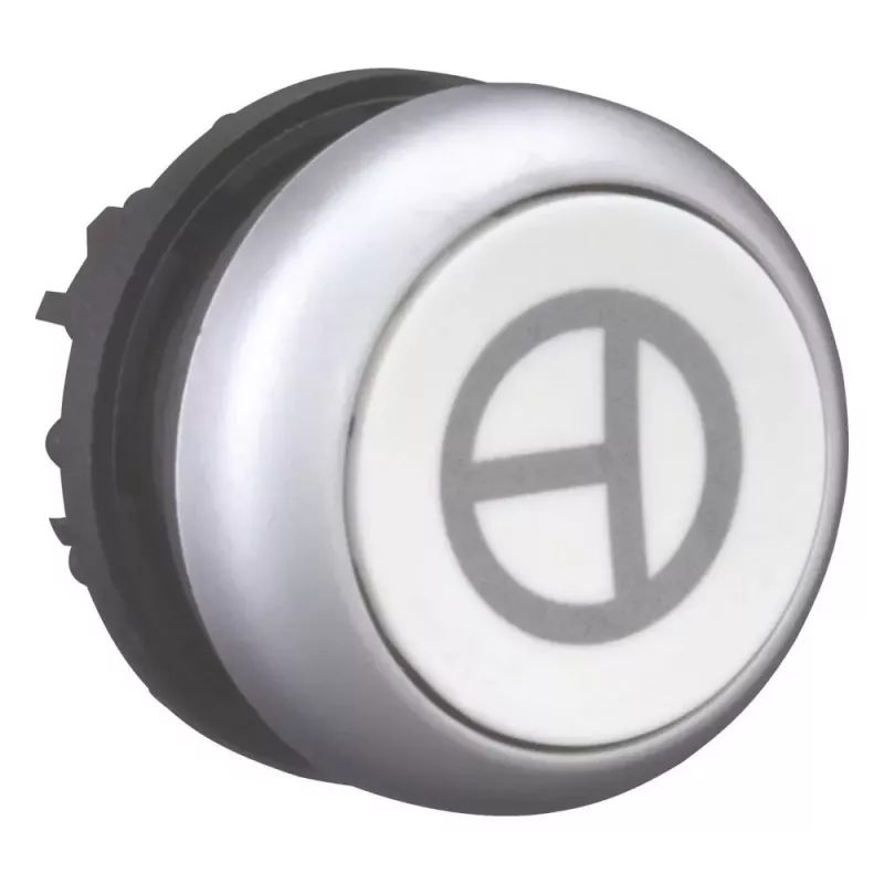 Eaton M22-D-W-X11 Pushbutton Actuator, balts, plastmasas priekšējais gredzens, 22,5 mm, momentānais 101673