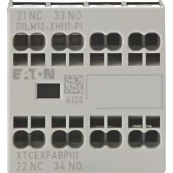 Eaton DILM12-XHI11 palīgkontaktu bloks, 1NO+1NC, priekšējā montāža, skrūvju spailes 199456