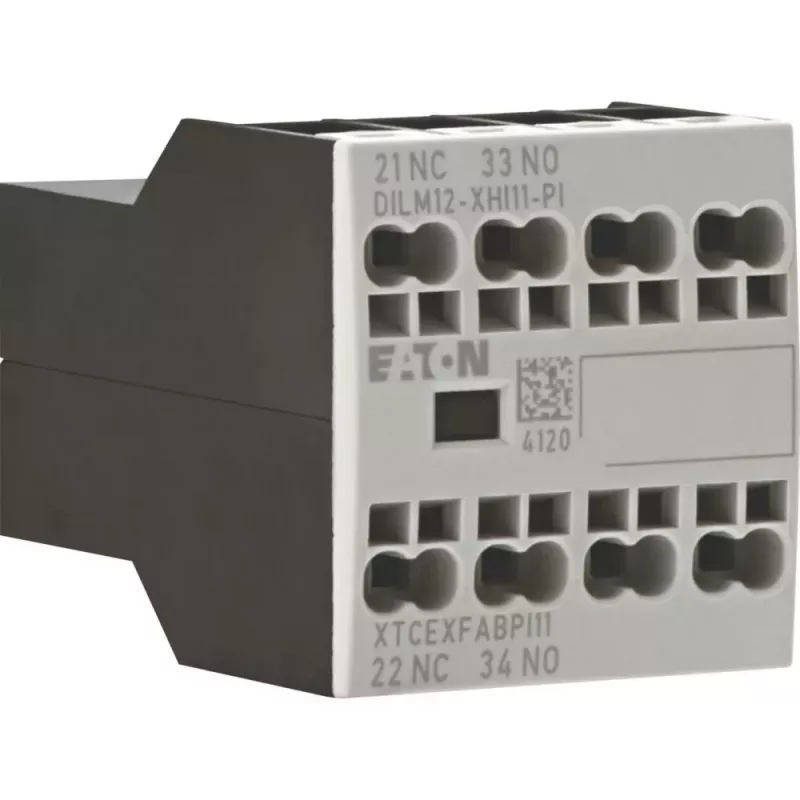Eaton DILM12-XHI11 palīgkontaktu bloks, 1NO+1NC, priekšējā montāža, skrūvju spailes 199456