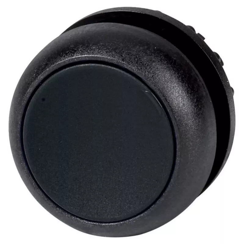 Eaton M22S-D-S uzspiešanas pogas aktulators, ieliekts, melns, plastmasas priekšējais gredzens, 22,5 mm 216591S