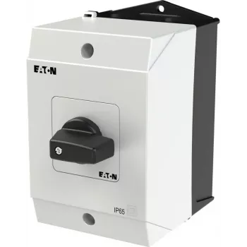 Eaton T0-3-8228/I1 3-polu IESLĒGTS-IZSLĒGTS slēdzis 20A 690V AC, melns rokturis/balta priekšpuse 207125