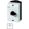 Eaton T0-3-8228/I1 3-polu IESLĒGTS-IZSLĒGTS slēdzis 20A 690V AC, melns rokturis/balta priekšpuse 207125