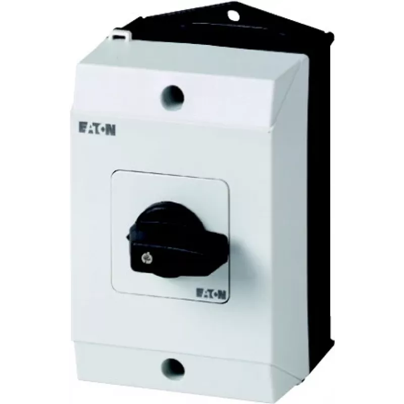 Eaton T0-3-8228/I1 3-polu IESLĒGTS-IZSLĒGTS slēdzis 20A 690V AC, melns rokturis/balta priekšpuse 207125