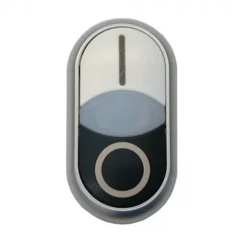 Eaton M22S-DDL-W dubultais pogas aktulators, apgaismojams, balts 216707