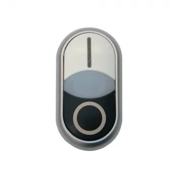 Eaton M22S-DDL-W dubultais pogas aktulators, apgaismojams, balts 216707