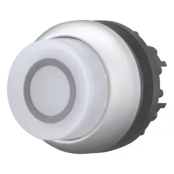 Eaton Moeller M22-DRLH-W-X0 apgaismota spiedpogas aktuators, izvirzīts, balts, momentāns, 22,5 mm 216806
