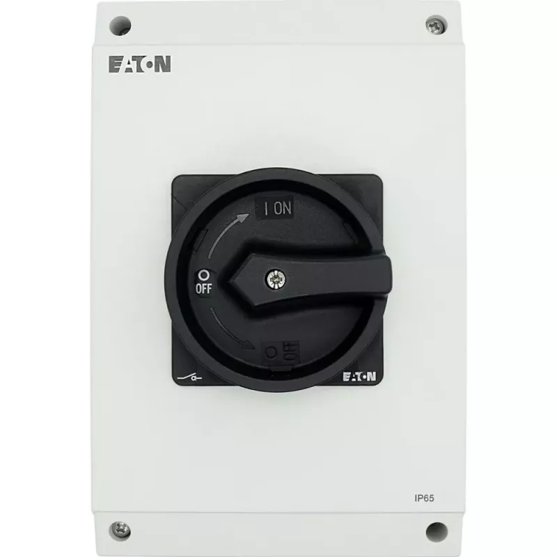 Eaton P3-63/I4/SVB-SW/HI11 3-polīgs galvenais slēdzis 63A, virsmas montāža, IP65, melns/pelēks 207345