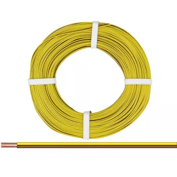 Donau Elektronik 218-38-25 savīta stieple 2 x 0,14 mm² brūna, dzeltena 25 m