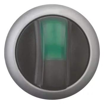 Eaton M22-WLK3-G pārslēgs, 3 pozīcijas, fiksēts, zaļš rokturis, titāna apmale, 22,5 mm 216837