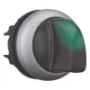 Eaton M22-WLK3-G pārslēgs, 3 pozīcijas, fiksēts, zaļš rokturis, titāna apmale, 22,5 mm 216837