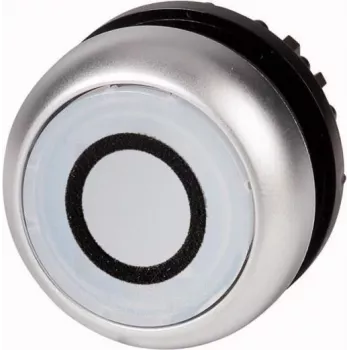Eaton M22-DL-W-X0 spiedpogas actuators, balta poga, melns priekšējais gredzens, 22,5 mm, momentānais 216940