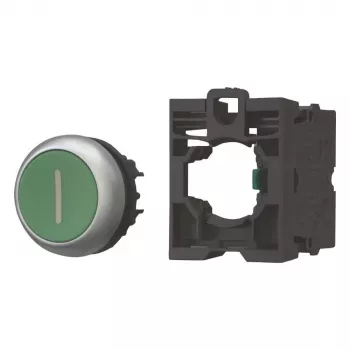 Eaton M22-D-G-X1-K10-BVP uzspiedpoga ar plastmasas priekšējo gredzenu, zaļa, 1 NO 110937