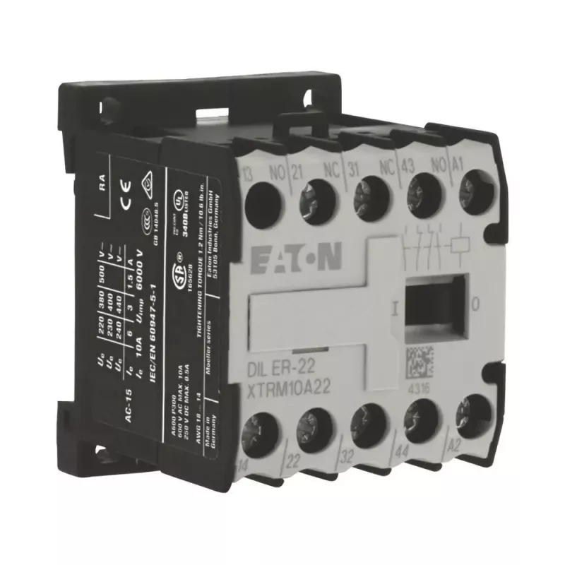 Eaton DILER-22 Mini kontaktor, 4 polu, 2NO+2NC, 24 V AC spole 010344