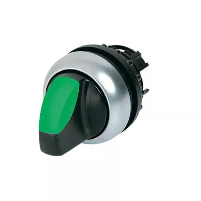 Eaton M22-WLK-G atslēgas selektors, 2 pozīcijas, fiksējošs, melns/sudraba 216816