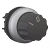Eaton M22-W selektora slēdža aktuatators, 3 pozīcijas, fiksējošs, melns, plastmasas priekšējais gredzens, 22,5 mm montāža