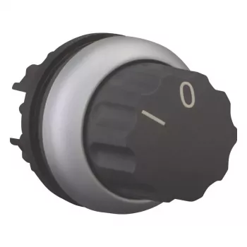 Eaton M22-W selektora slēdža aktuatators, 3 pozīcijas, fiksējošs, melns, plastmasas priekšējais gredzens, 22,5 mm montāža