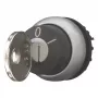 Eaton M22-WRS-MS10-A1 atslēgas selektors ar 2 pozīcijām, fiksēts, MS10 atslēga, 22,5 mm montāža, melns/sudraba, IP66/IP67/IP69K 111776