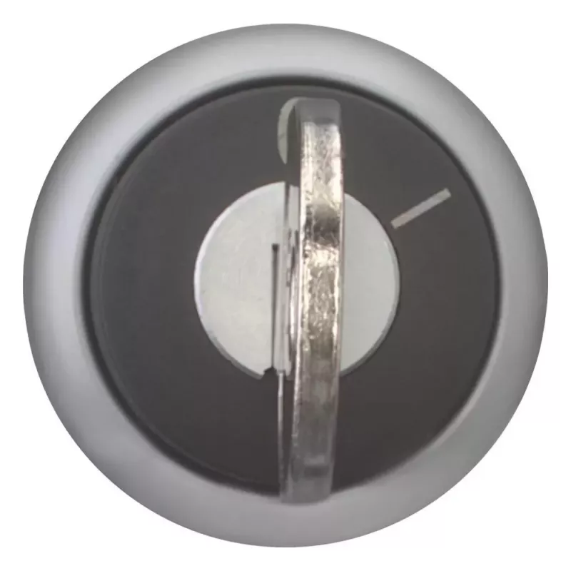 Eaton M22-WRS-A1 atslēgas selektors, 2 pozīcijas, fiksēts, melns aktators, sudraba titāna priekšējais gredzens, 22,5 mm montāža, IP66/IP67/IP69K 229092