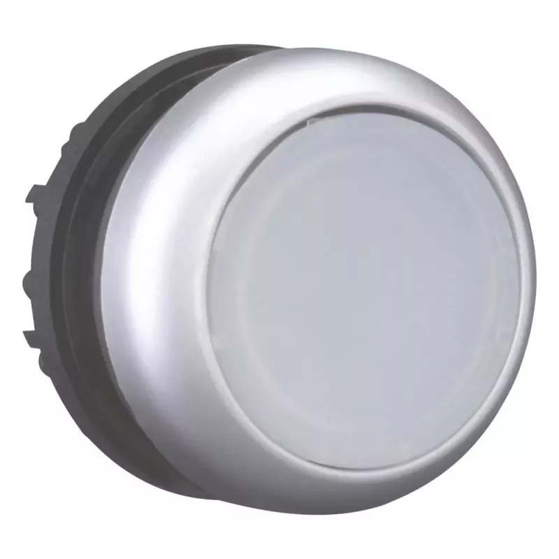 Eaton M22-DRL-W RMQ-Titan ieslēgšanas pogas izpildmehānisms, balta poga, melns priekšējais gredzens, 22,5 mm 216944