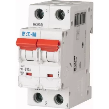 Eaton PXL-B10/2 automātiskais slēdzis, 1 pols, B raksturlīkne, 10 A, 6 kA, DIN sliedes montāža 236227