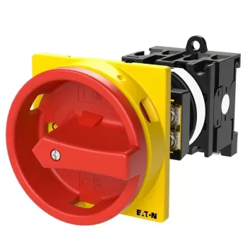 Eaton T0-2-1/V/SVB bloķējams izciļņu slēdzis 20 A, 1 pols, 90°, sarkans/dzeltens