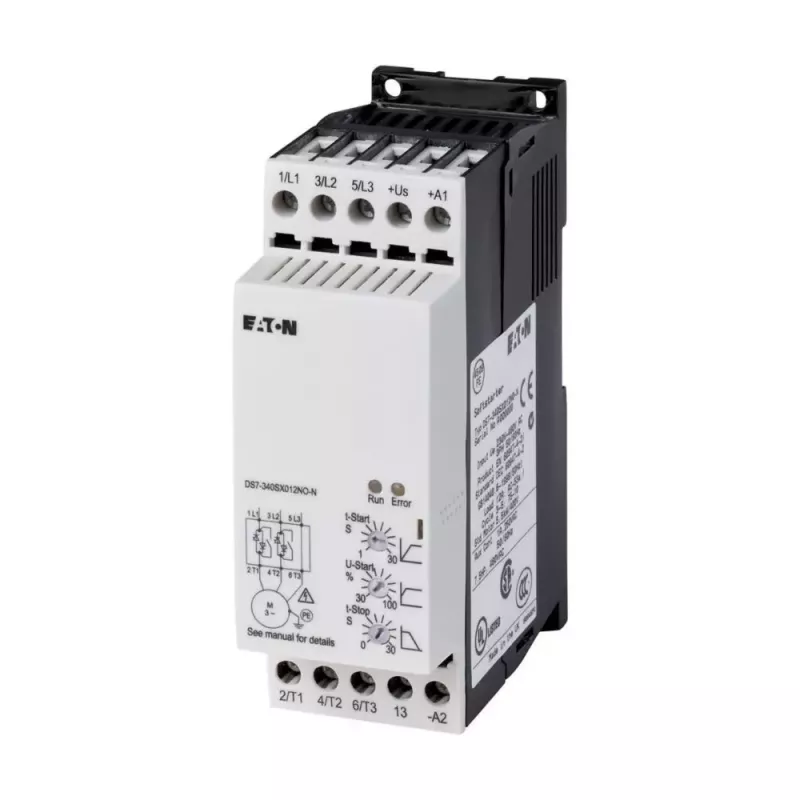 Eaton DS7-340SX012N0-N mīkstās palaišanas ierīce, 12 A, 200-480 V AC, 5,5 kW, 3 fāzes